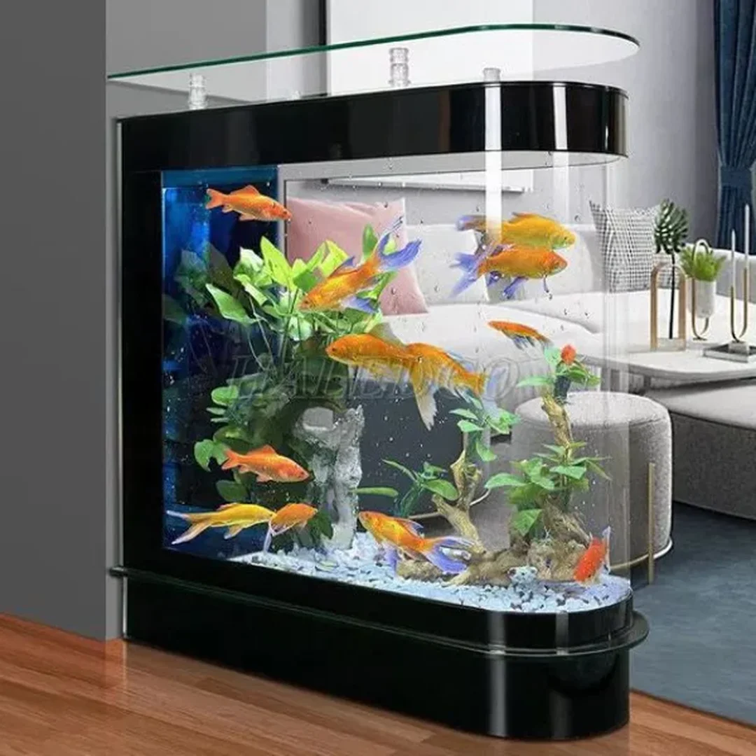 bể cá đúc thủy sinh 1m2 đặt trong nhà