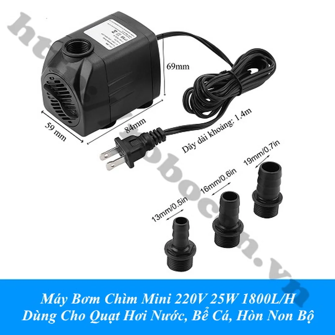 bơm bể cá mini 12V cho tiểu cảnh và hồ cá