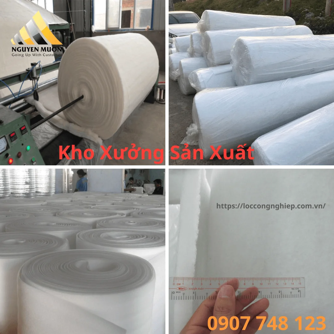 bông lọc bể cá dạng gòn trắng dùng cho cặn mịn