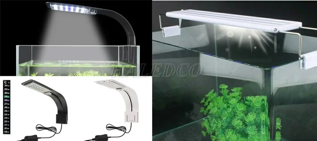 đèn led bể cá dạng kẹp cho hồ kính nhỏ