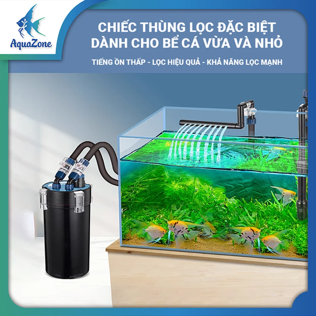 lọc thùng bể cá dạng ngoài cho hồ thủy sinh